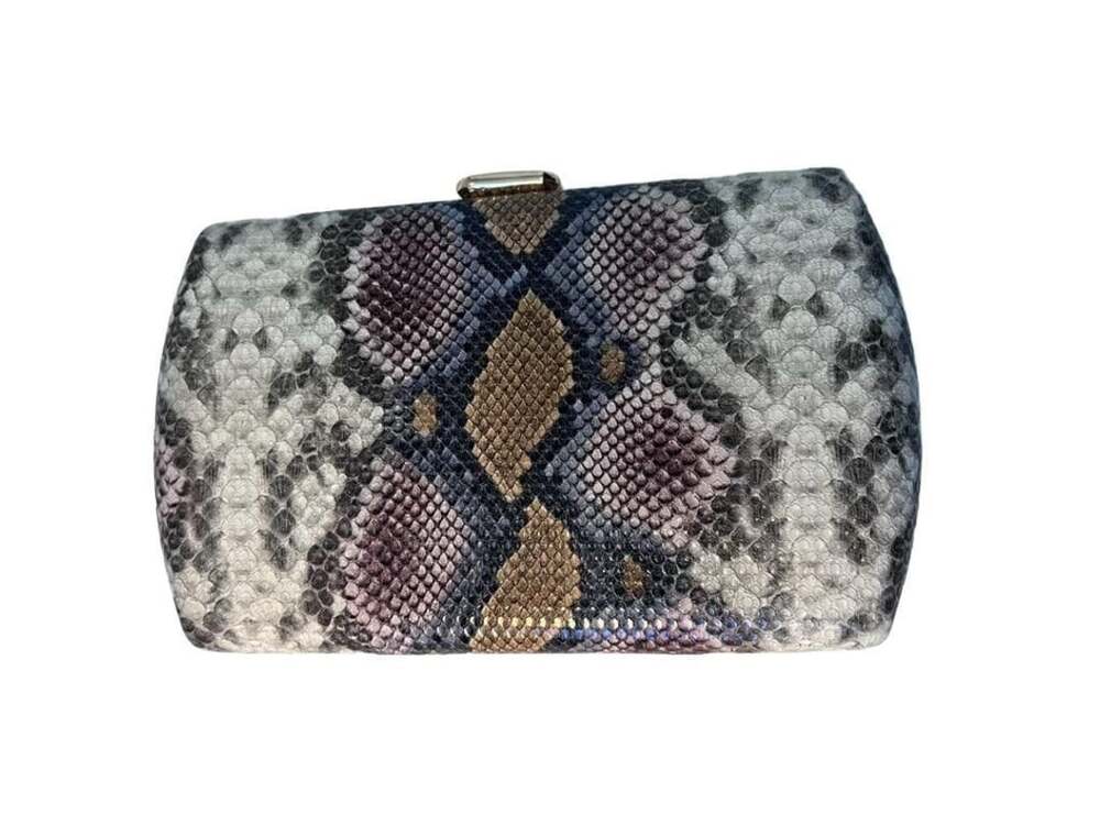 Urban Expressions Emilia Snake Clutch Multicolor Vegan Leather